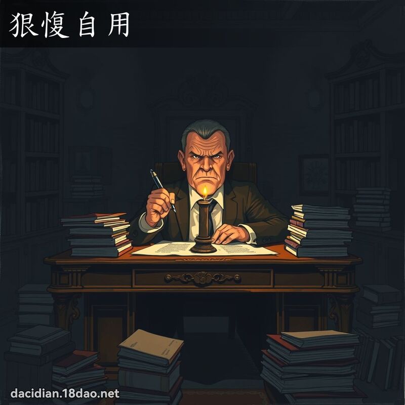 狠愎自用 - 国语大辞典配图