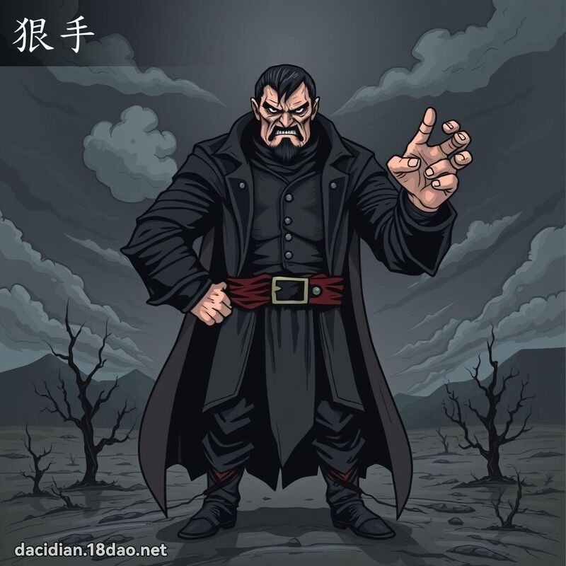 狠手 - 国语大辞典配图