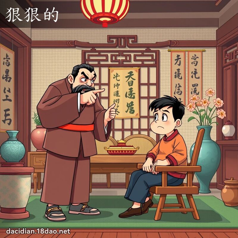 狠狠的 - 國語大辭典配圖