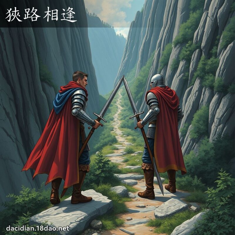 狭路相逢 - 国语大辞典配图