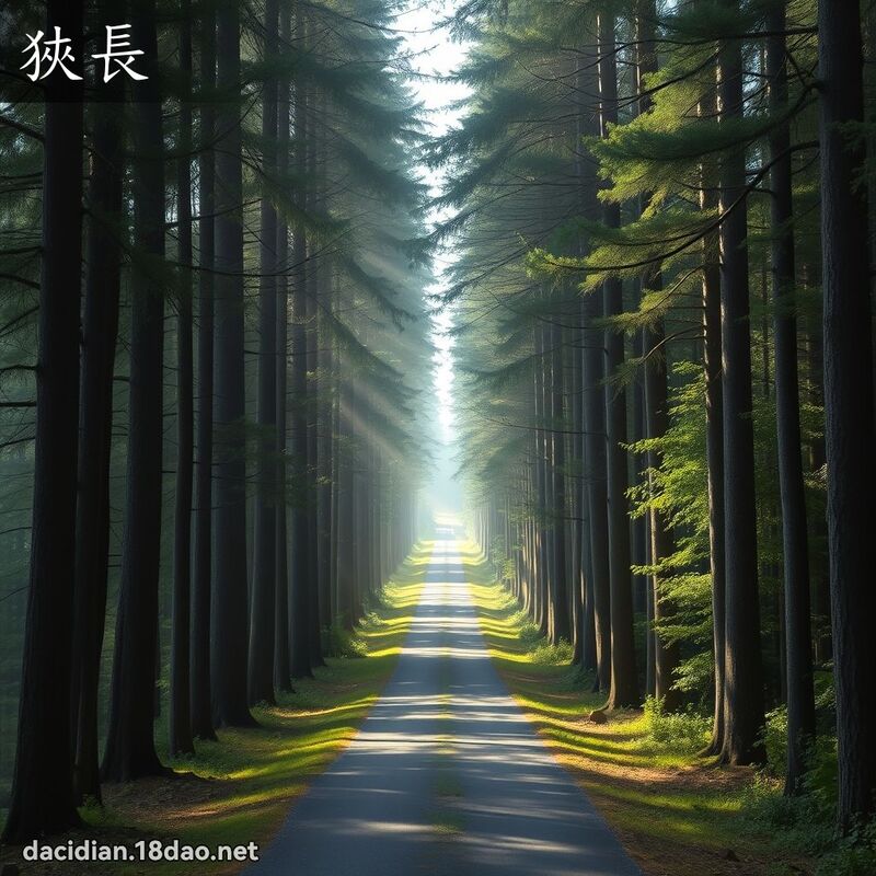 狹長 - 國語大辭典配圖