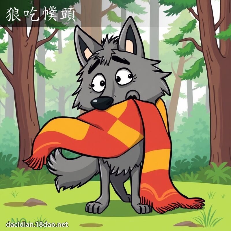 狼吃幞頭 - 國語大辭典配圖