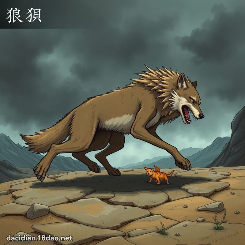 狼狽 - 國語大辭典配圖