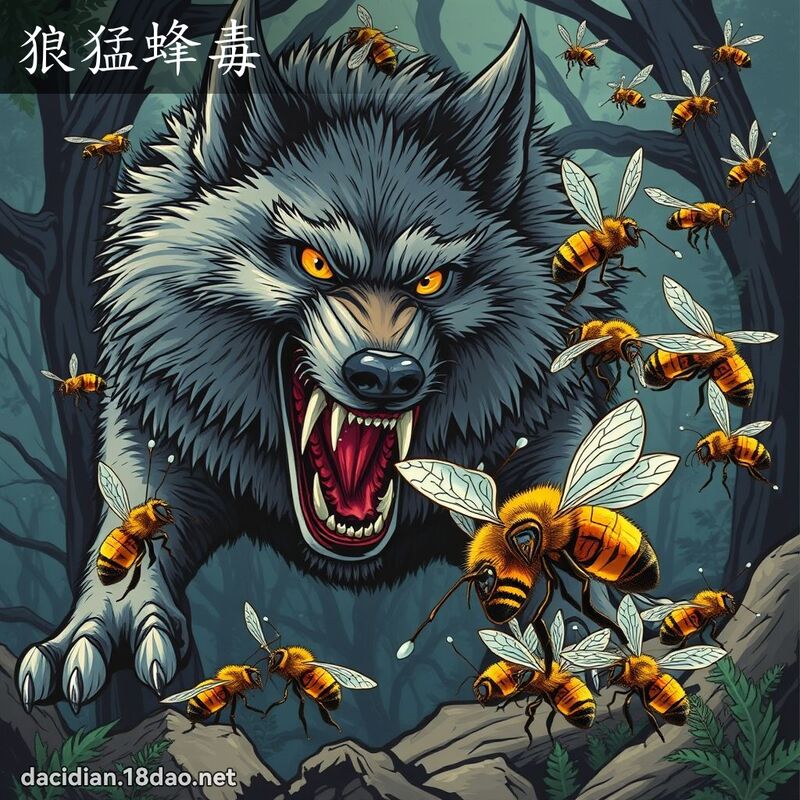 狼猛蜂毒 - 國語大辭典配圖