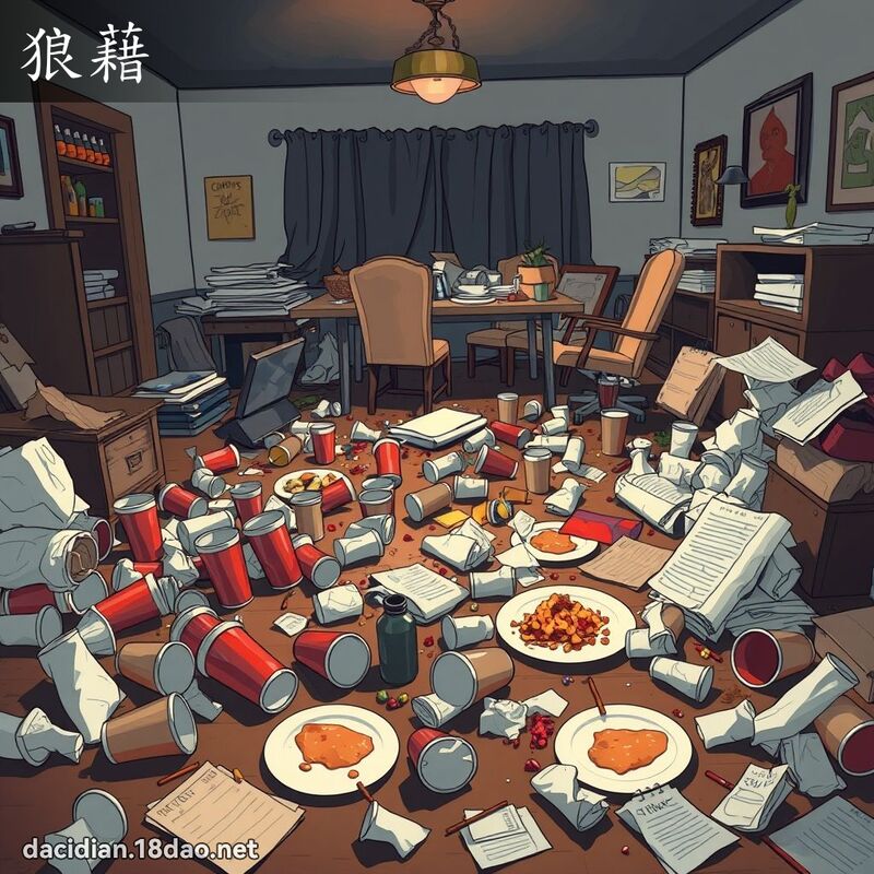 狼藉 - 國語大辭典配圖