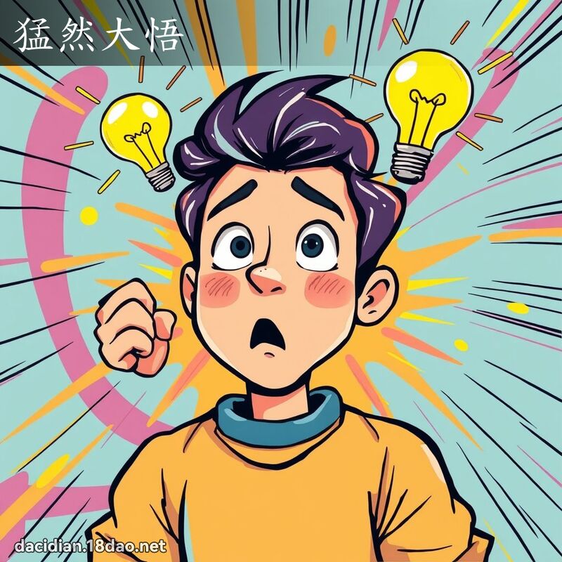 猛然大悟 - 国语大辞典配图