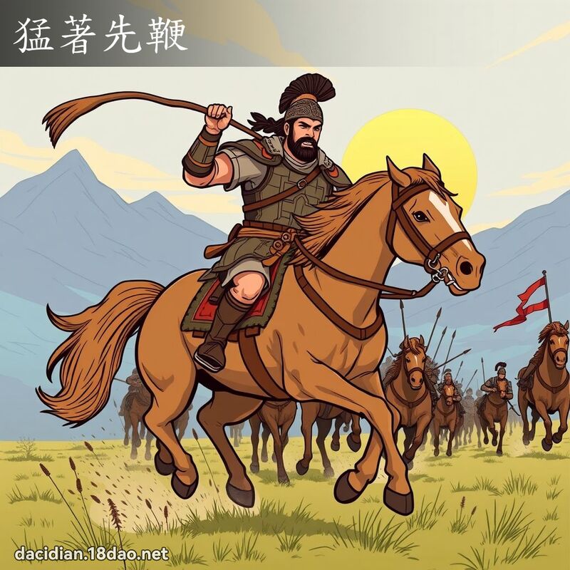 猛著先鞭 - 國語大辭典配圖