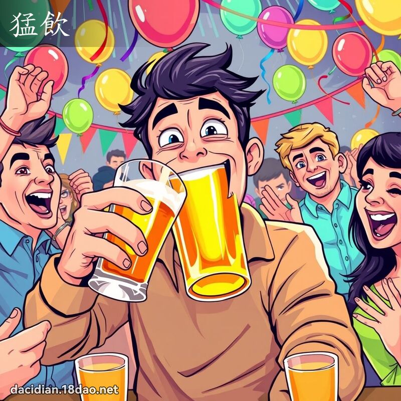 猛饮 - 国语大辞典配图