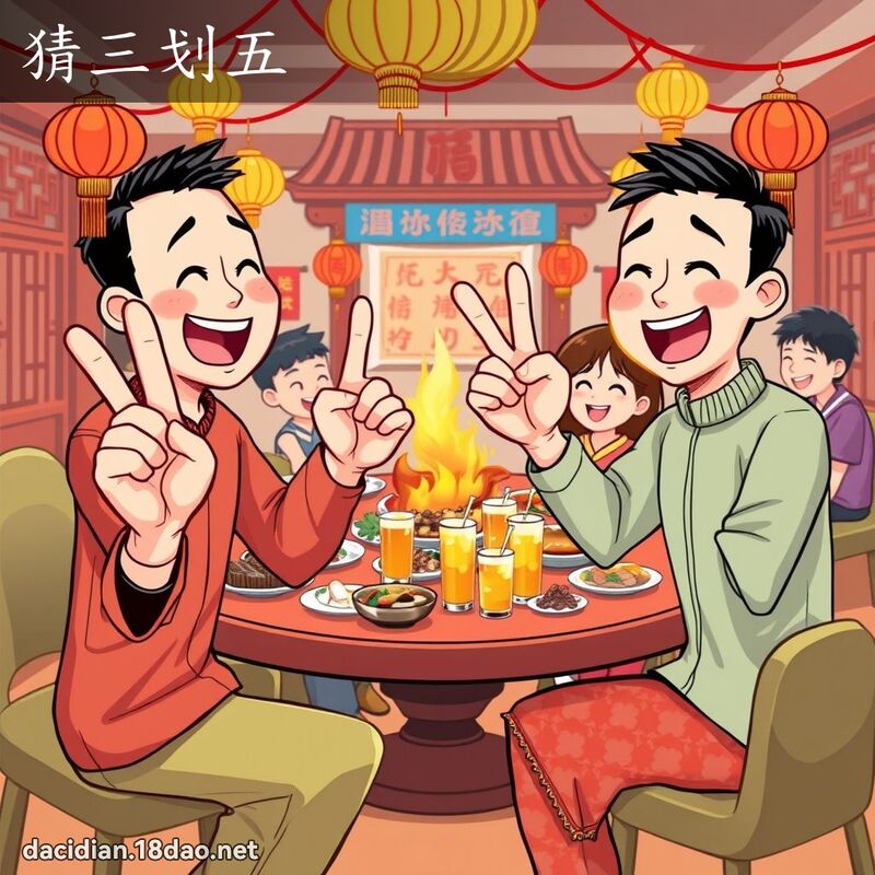 猜三划五 - 國語大辭典配圖