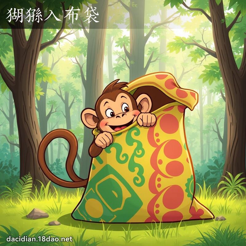 猢猻入布袋 - 國語大辭典配圖