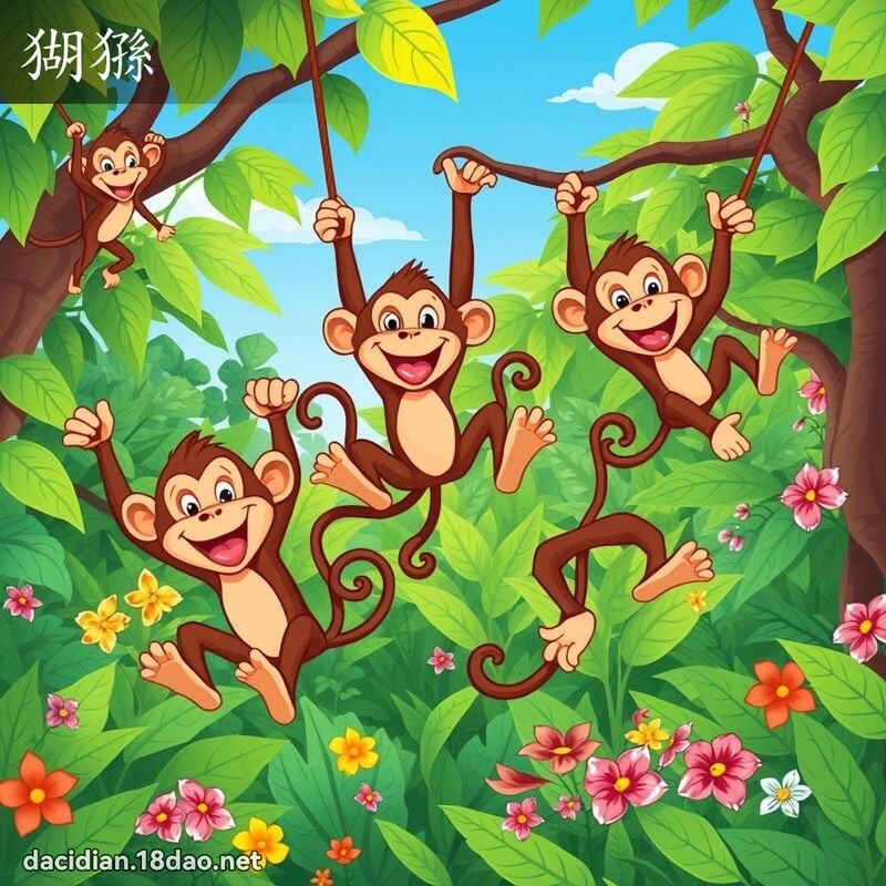 猢猻 - 國語大辭典配圖