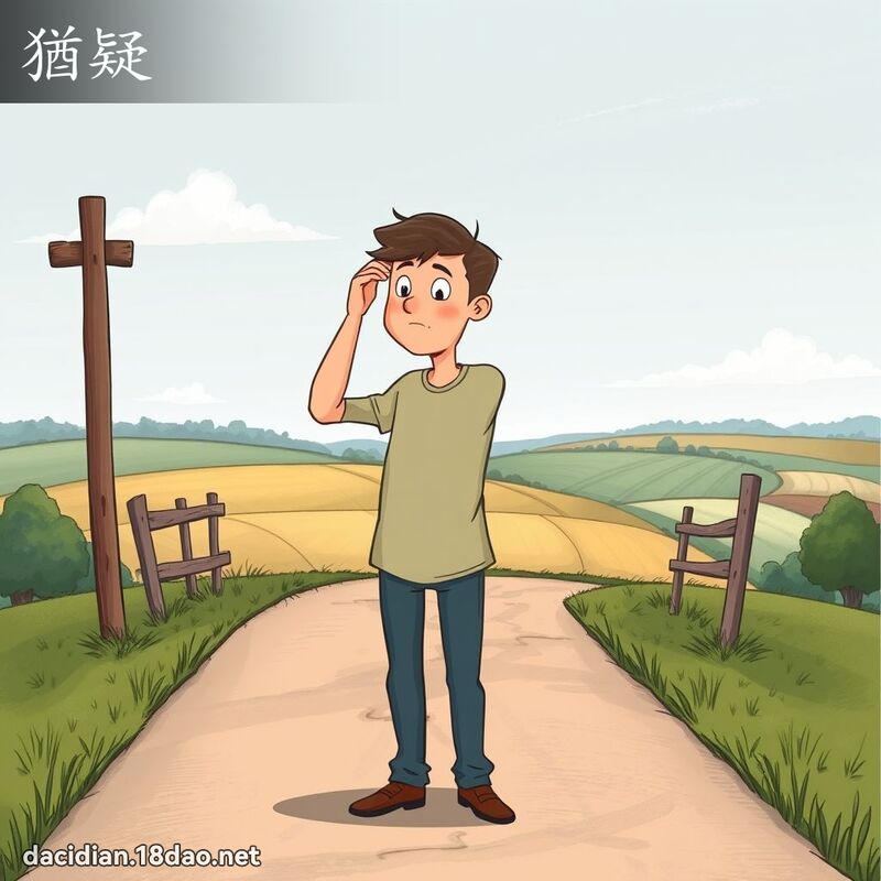 猶疑 - 國語大辭典配圖