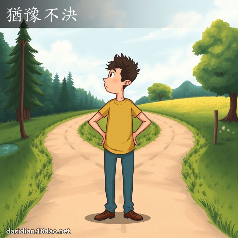 犹豫不决 - 国语大辞典配图