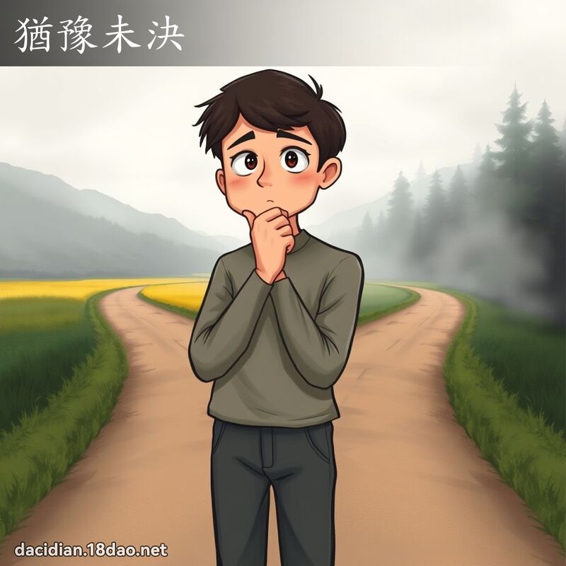 犹豫未决 - 国语大辞典配图