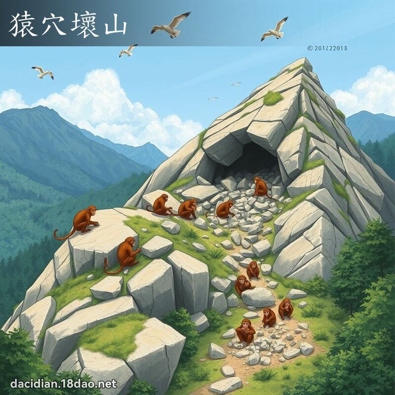 猿穴坏山 - 国语大辞典配图