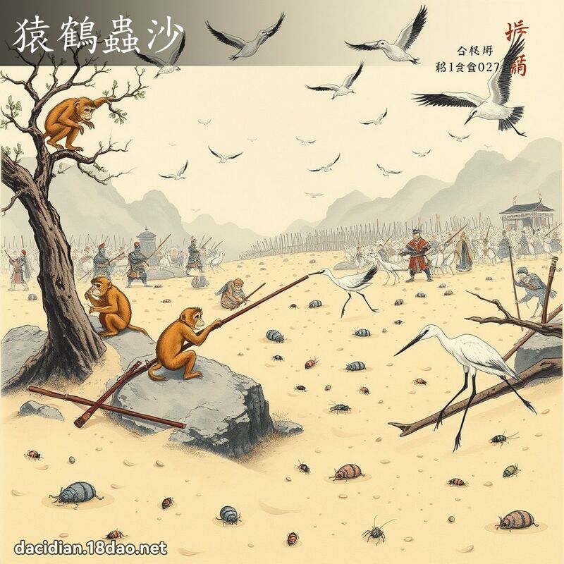 猿鶴蟲沙 - 國語大辭典配圖