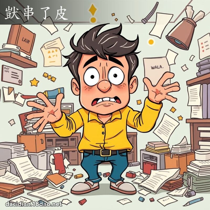 獃串了皮 - 国语大辞典配图