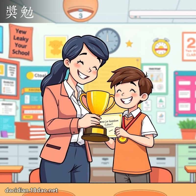 奖勉 - 国语大辞典配图