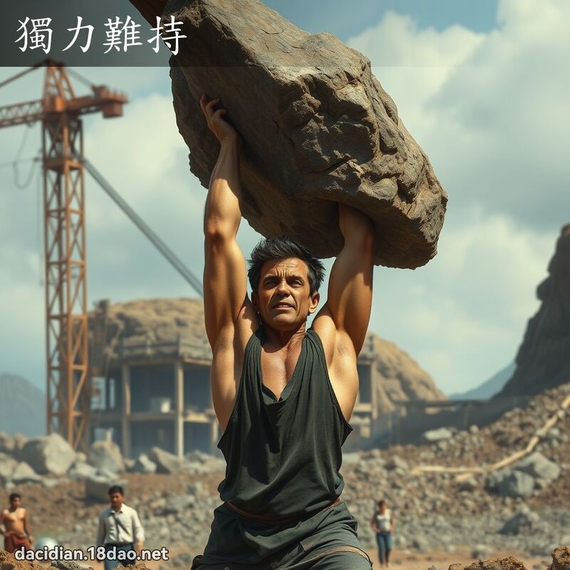 獨力難持 - 國語大辭典配圖