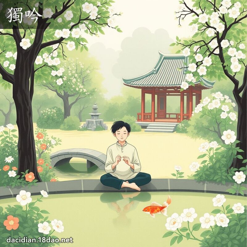獨吟 - 國語大辭典配圖