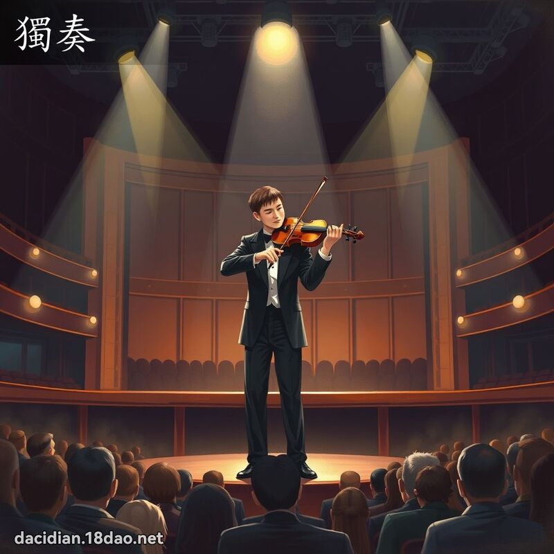 獨奏 - 國語大辭典配圖