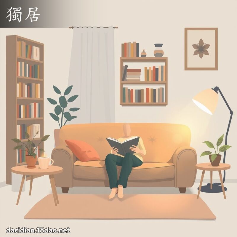 獨居 - 國語大辭典配圖