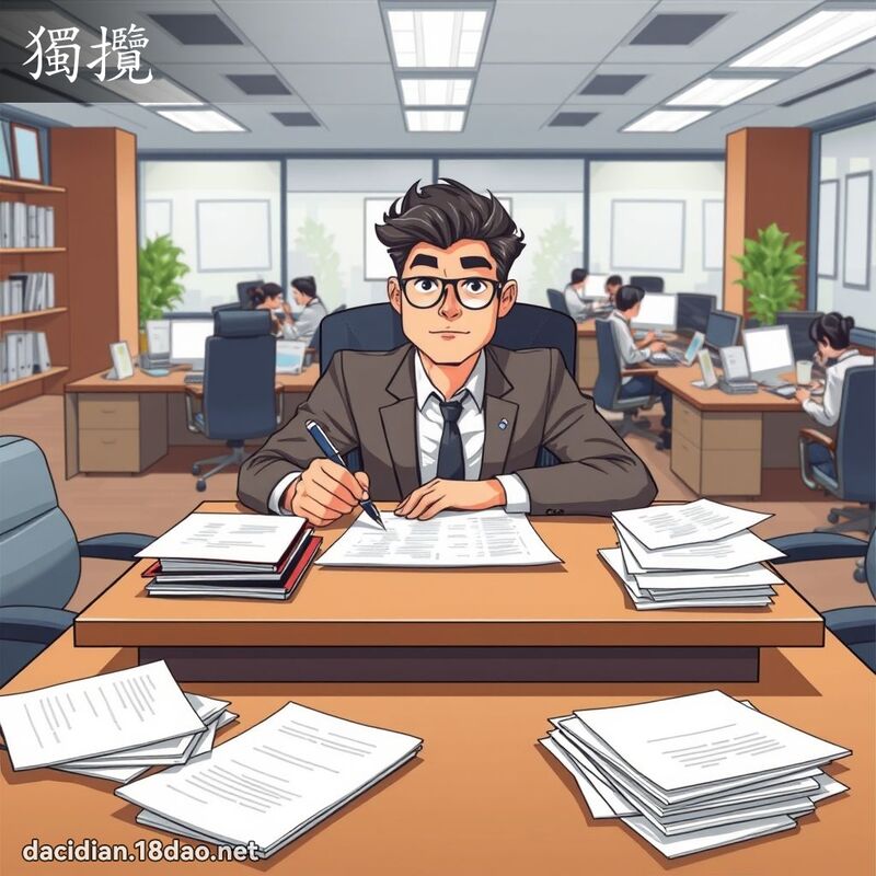 獨攬 - 國語大辭典配圖