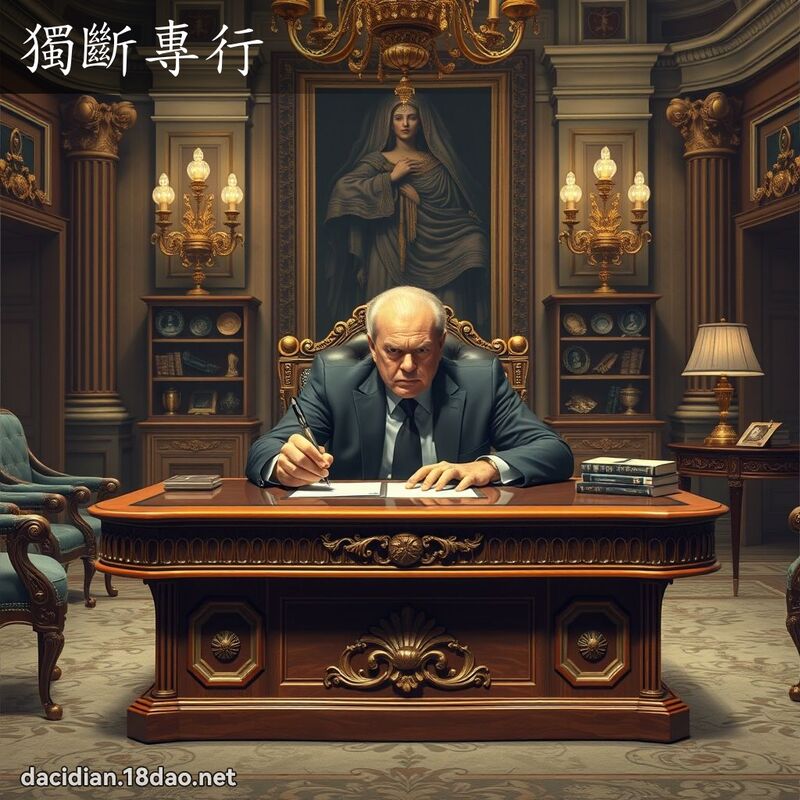 獨斷專行 - 國語大辭典配圖