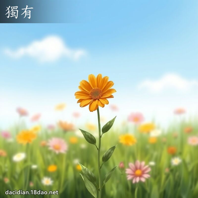 獨有 - 國語大辭典配圖