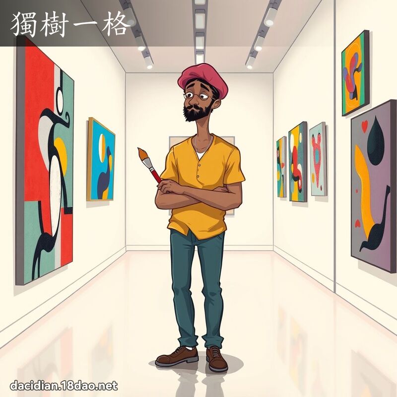 獨樹一格 - 國語大辭典配圖