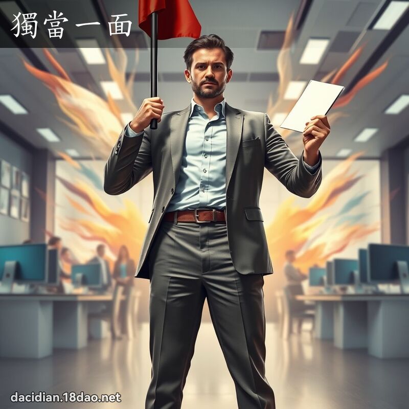 獨當一面 - 國語大辭典配圖