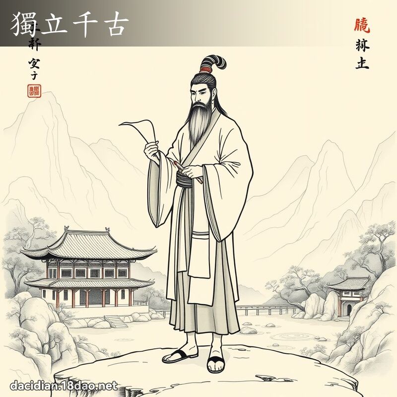 獨立千古 - 國語大辭典配圖