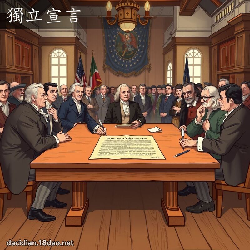 獨立宣言 - 國語大辭典配圖