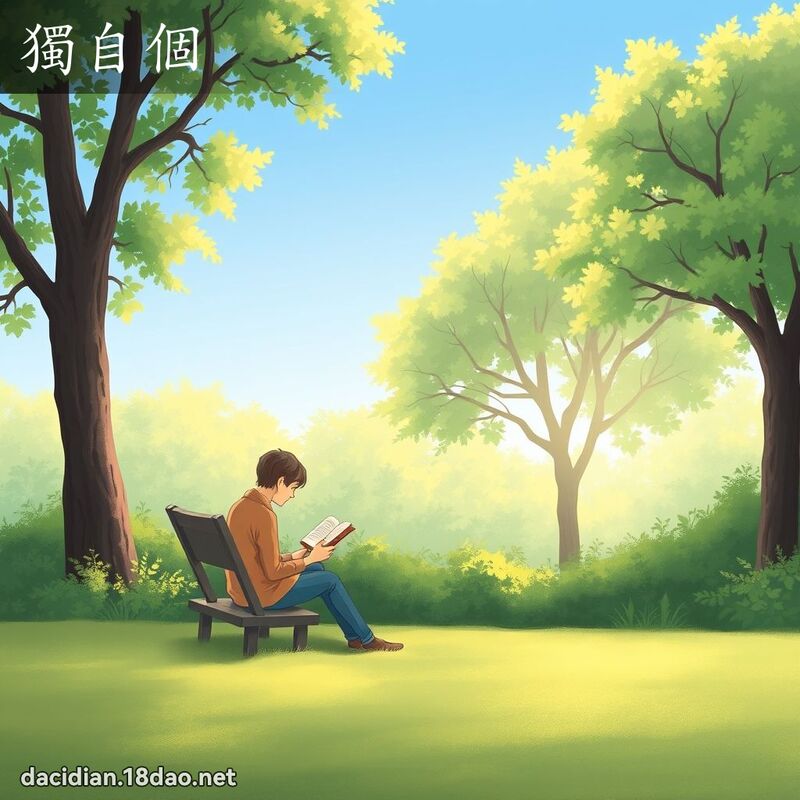 獨自個 - 國語大辭典配圖