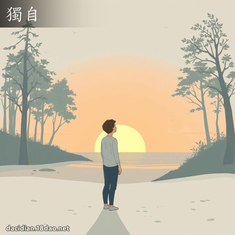 獨自 - 國語大辭典配圖