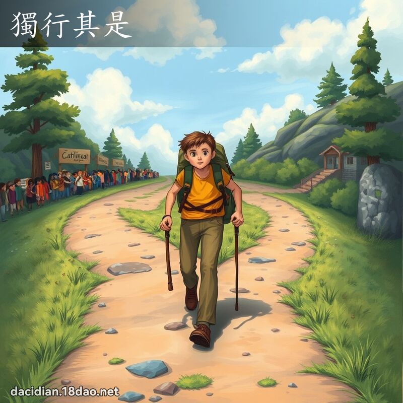 獨行其是 - 國語大辭典配圖