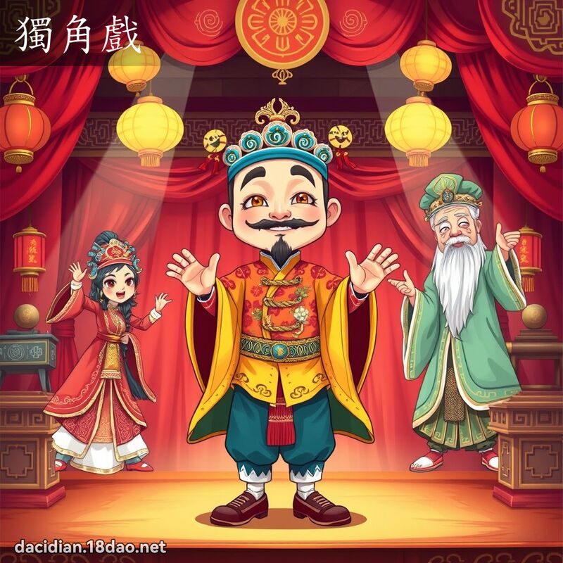 獨角戲 - 國語大辭典配圖