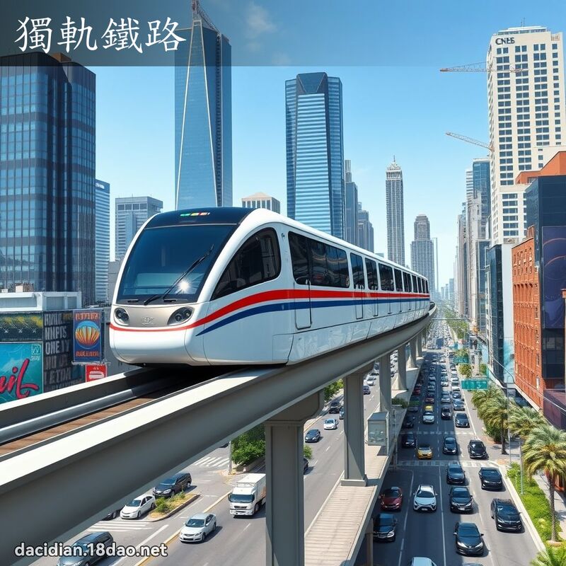 獨軌鐵路 - 國語大辭典配圖