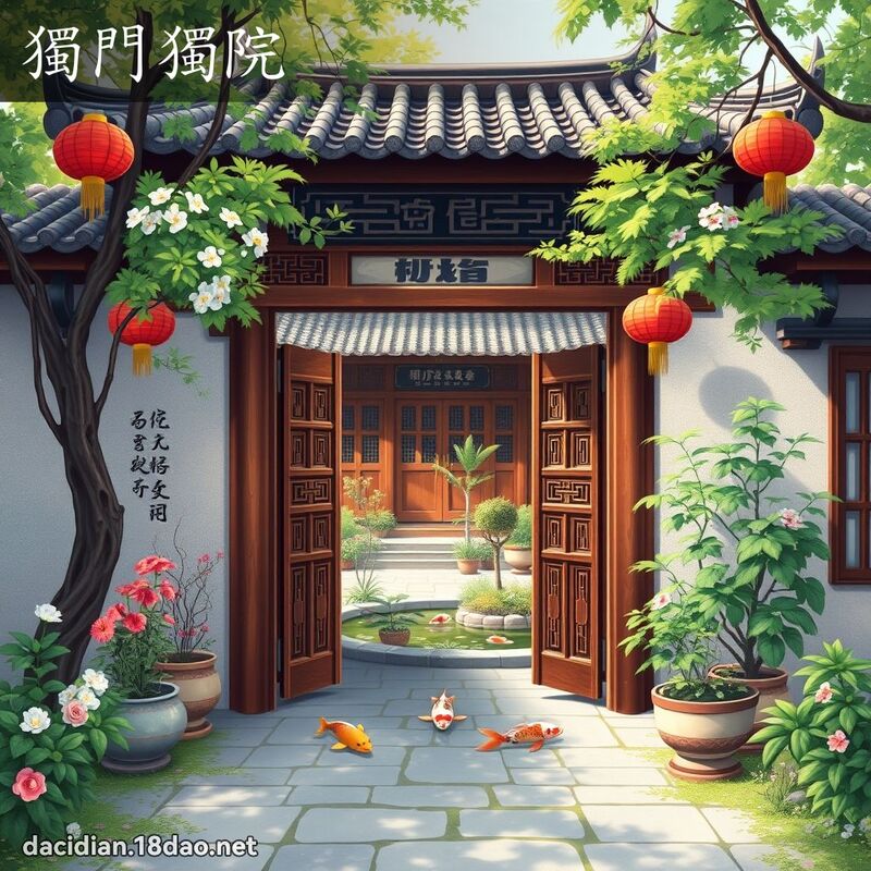 独门独院 - 国语大辞典配图
