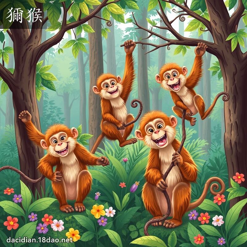 獮猴 - 國語大辭典配圖