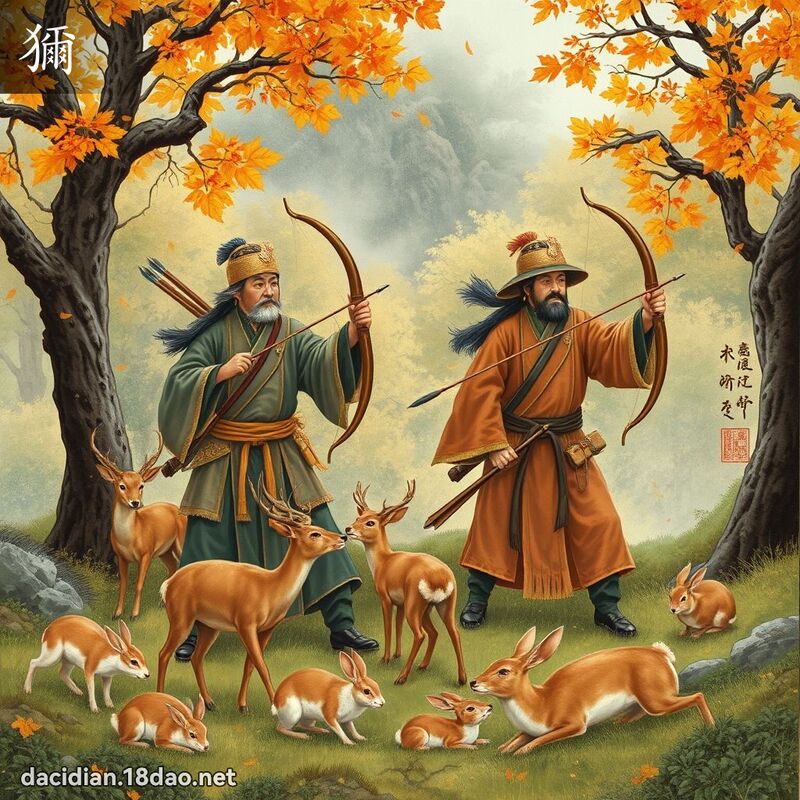 獮 - 國語大辭典配圖
