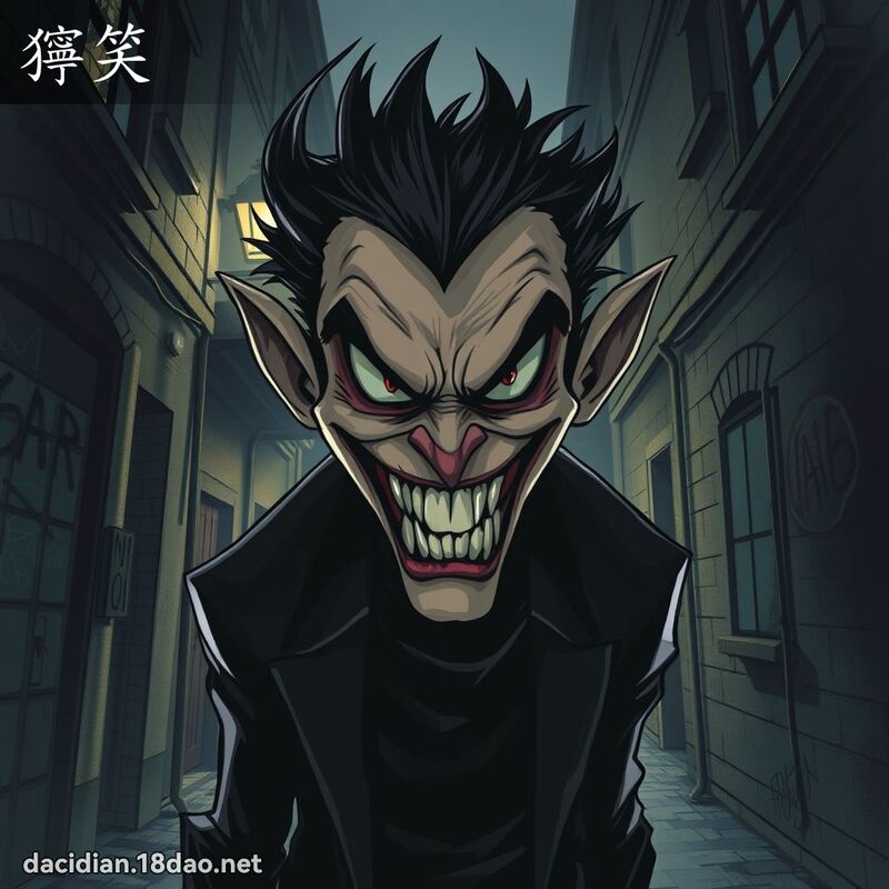 獰笑 - 國語大辭典配圖