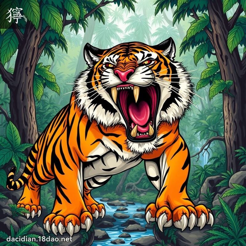 獰 - 國語大辭典配圖
