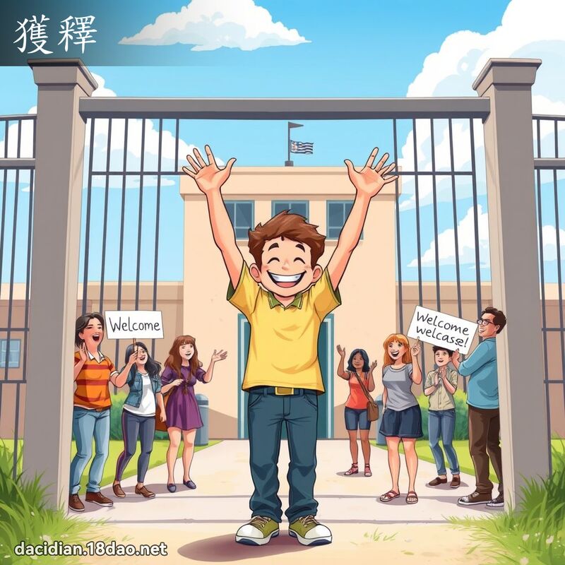 獲釋 - 國語大辭典配圖