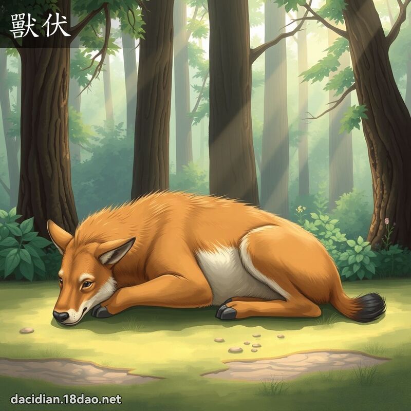 獸伏 - 國語大辭典配圖