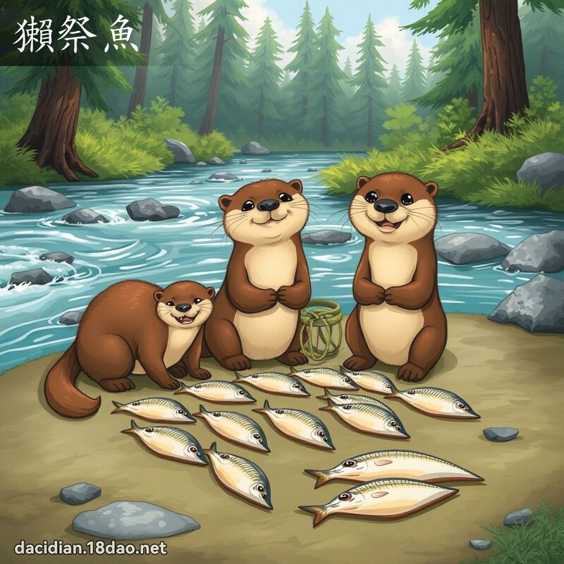 獺祭魚 - 國語大辭典配圖