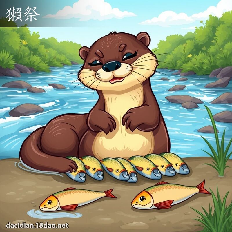 獺祭 - 國語大辭典配圖
