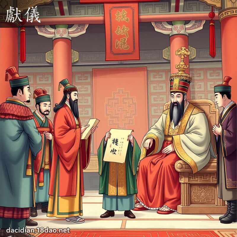 獻儀 - 國語大辭典配圖