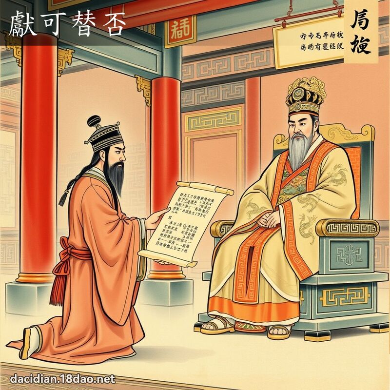 獻可替否 - 國語大辭典配圖