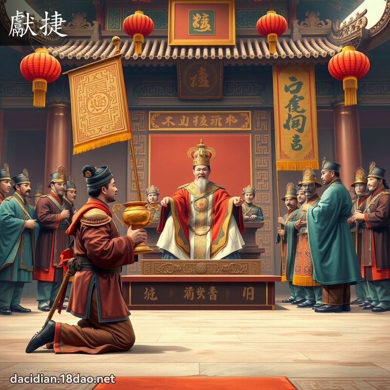 獻捷 - 國語大辭典配圖